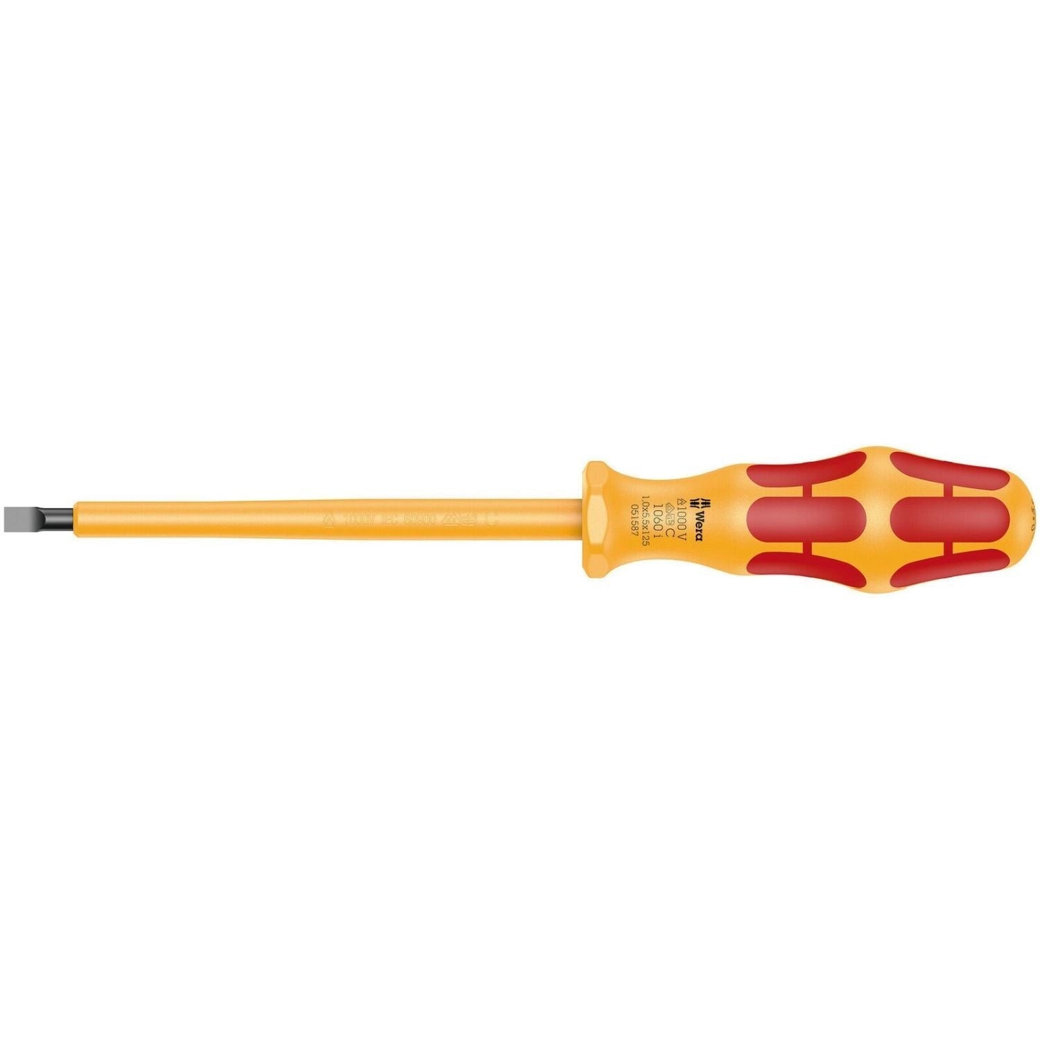Wera 1060 I Vde-insulated Kraftform Slotted Screwdriver, 1x5.5x125-mm.