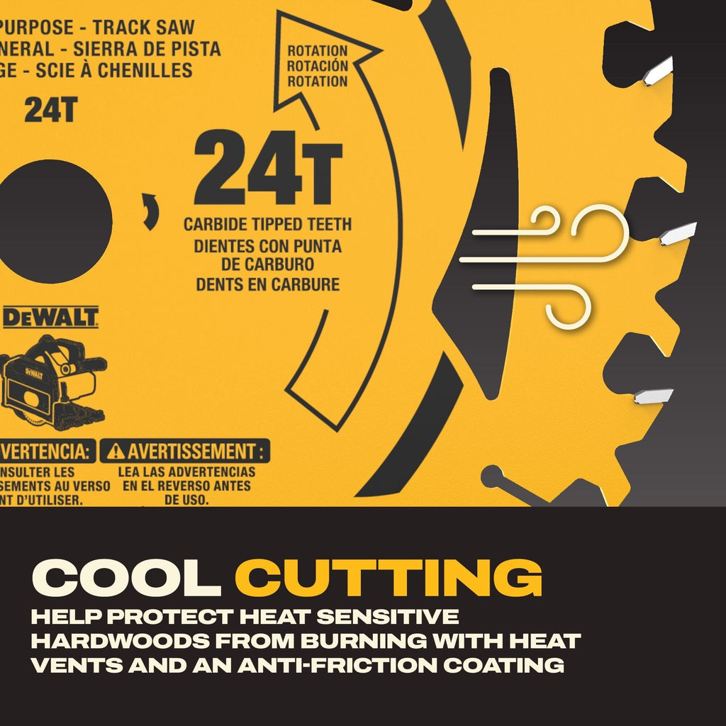 DEWALT 6-1/2-in. 24-Tooth General Purpose Track Saw Blade (DWA261224TS)