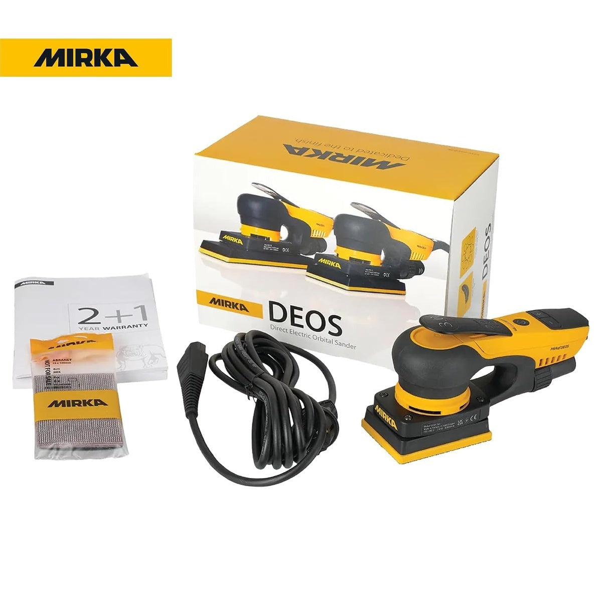 Mirka DEOS 343CV 3 x 4-in. Corded Orbital Sheet Sander for Detail Sanding