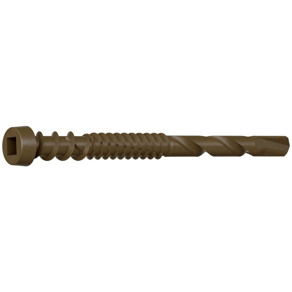 Simpson Strong-Tie DCSD238SBR01 Deck-Drive DCSD COMPOSITE-TO-STEEL Screw (Collated), #10 x 2-3/8-in. Quik Guard Brown 01, 1000-Pack