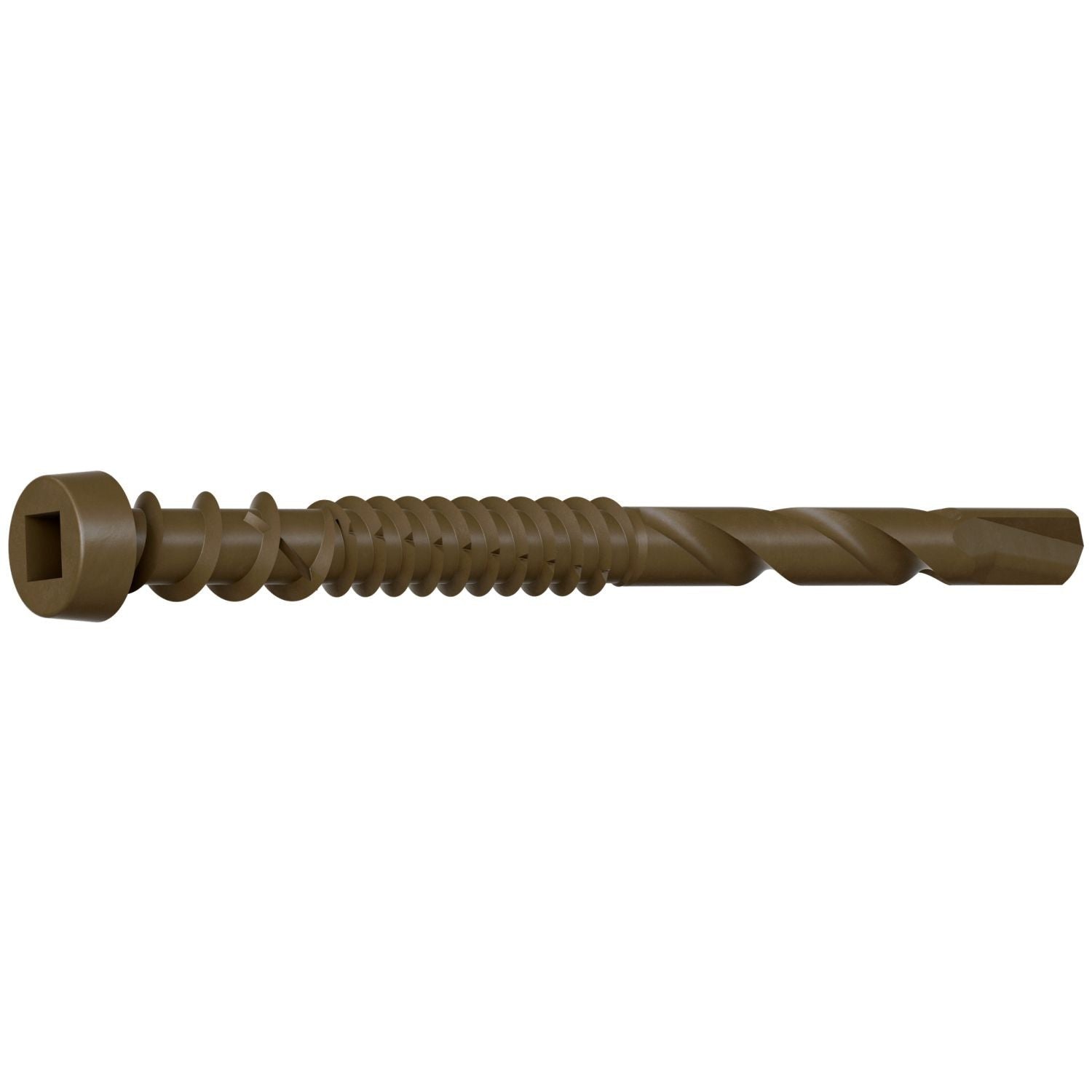 Simpson Strong-Tie DCSD238SBR01 Deck-Drive DCSD COMPOSITE-TO-STEEL Screw (Collated), #10 x 2-3/8-in. Quik Guard Brown 01, 1000-Pack
