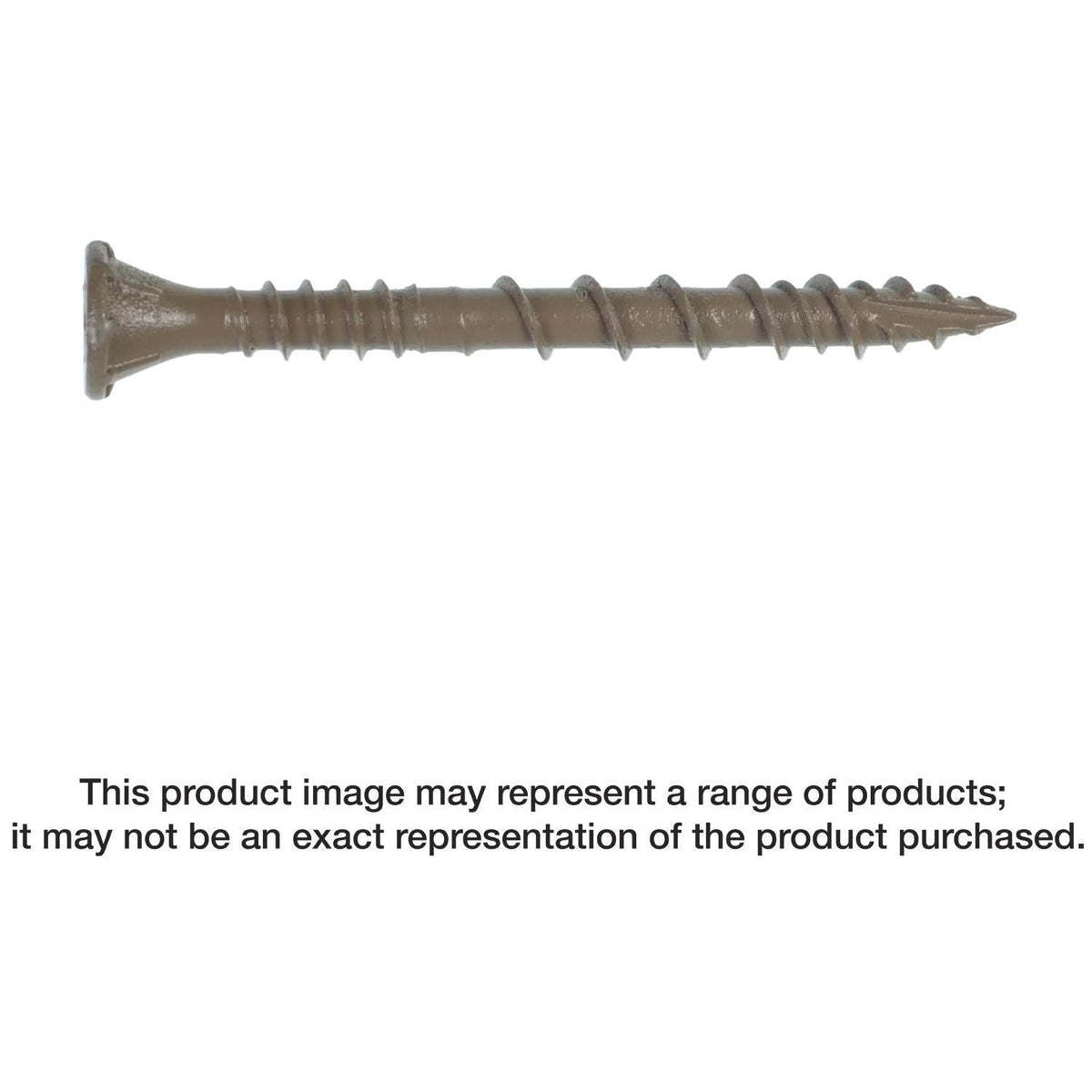 Simpson Strong-Tie DSVT2R5LB Deck-Drive DSV WOOD Screw, #10 x 2-in. T-25, Flat Head, Quik Guard, Tan, 5-lb.