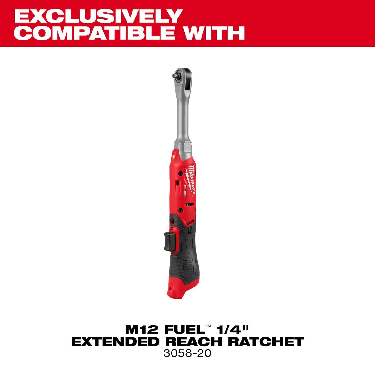 Milwaukee M12 FUEL 1/4-in. Extended Reach Ratchet Protective Boot (49-16-3058)