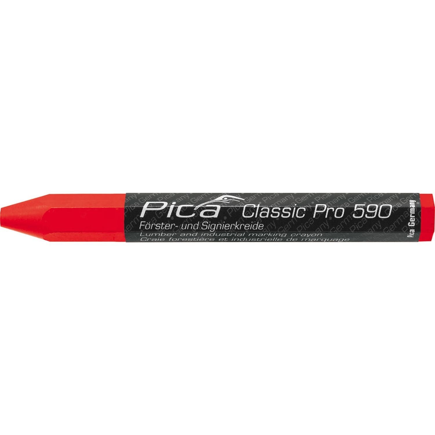 Pica 590/40 Chalk Classic Pro Red, 12-Pack