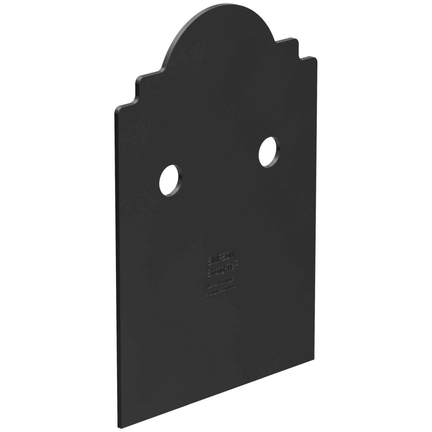 Simpson Strong-Tie APB66DSP Outdoor Accents Mission Collection ZMAX, Black Post Base Side Plate for 6x, 2-Pack