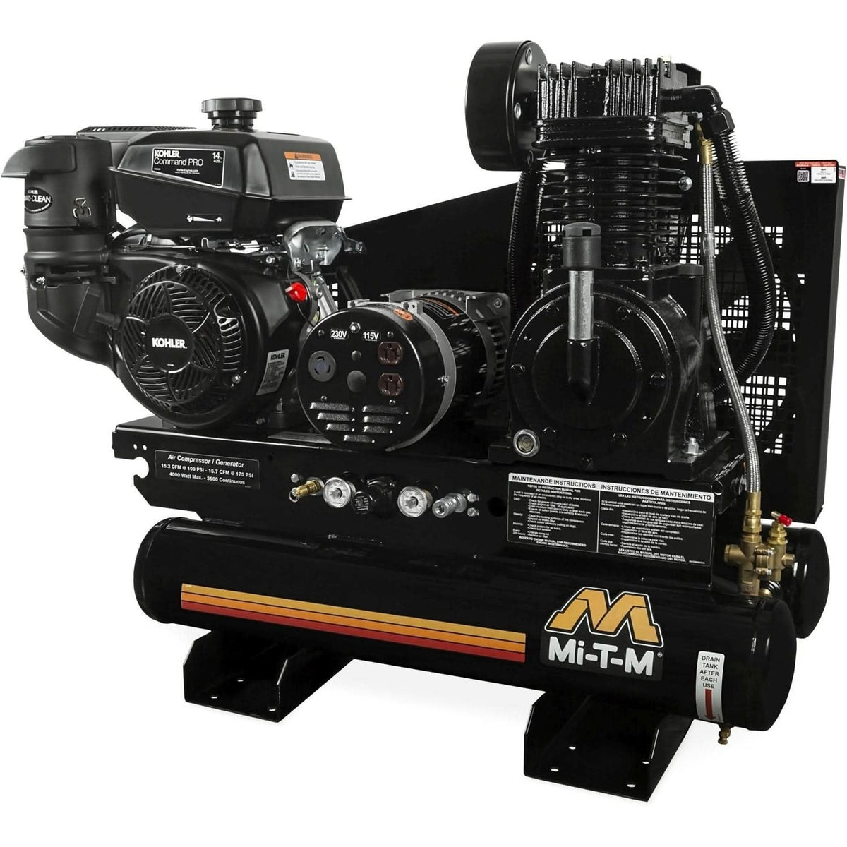 Mi-T-M AG2-SK14-08M1 8-Gallon Two Stage Air Compressor/Generator Combination