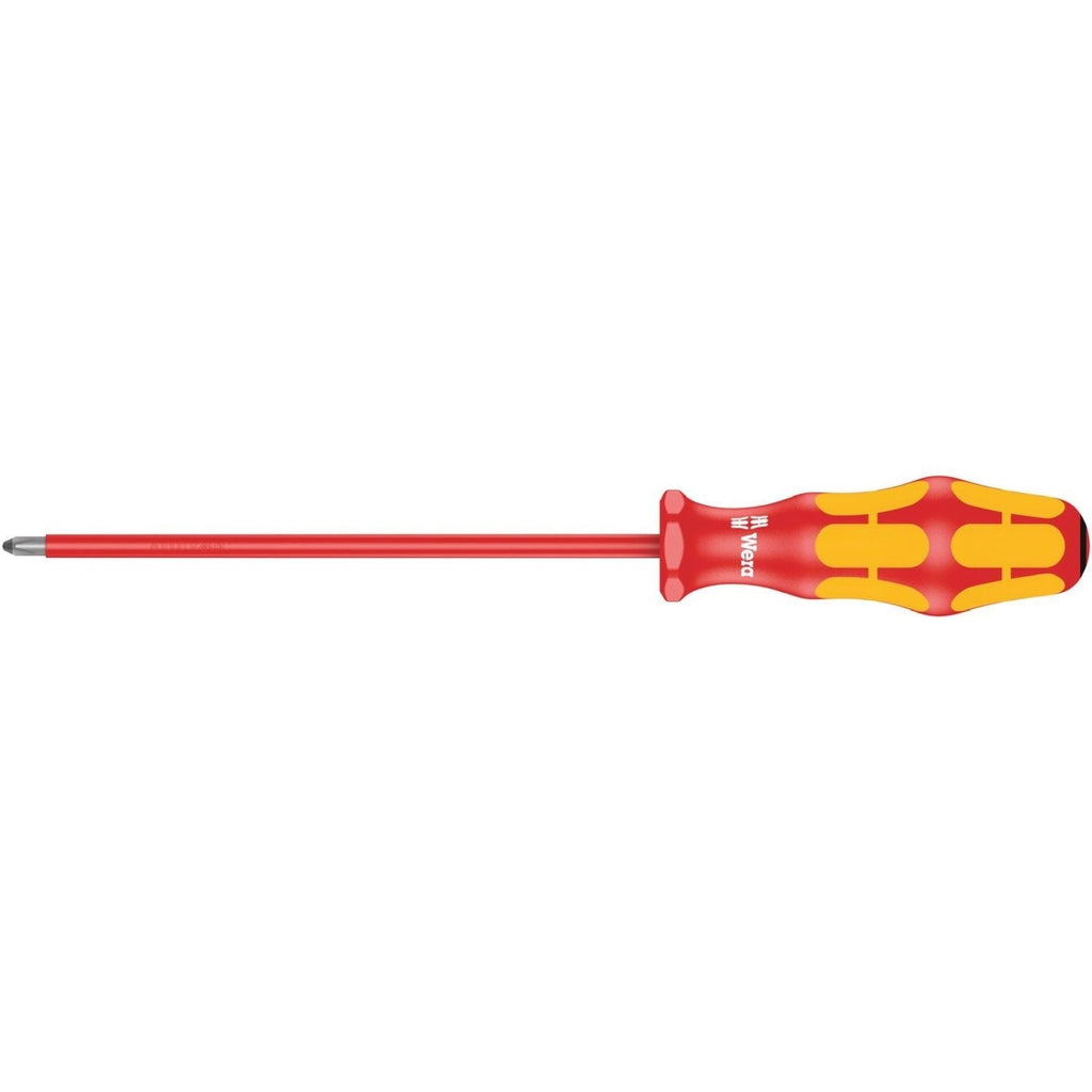 Wera 165 I Pz VDE Insulated Screwdriver For Pozidriv Screws, Pz 1x150-mm.
