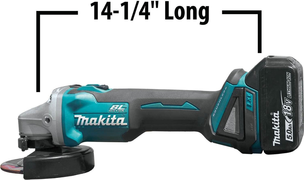 Makita XAG04T 18V LXT Lithium-Ion Brushless Cordless 4-1/2"Â / 5" Cut-Off/Angle Grinder Kit (5.0Ah)