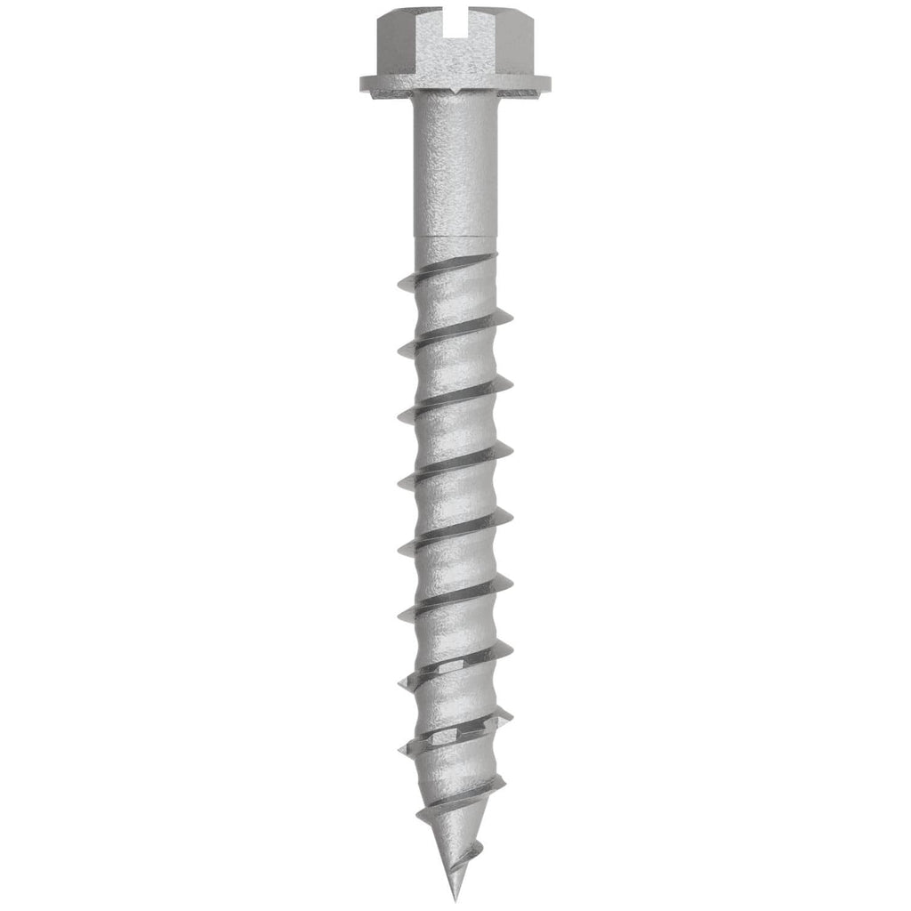 Simpson Strong-Tie TNTSS625134H Titen Turbo, 1/4-in. x 1-3/4-in. Type 316 Stainless-Steel Hex-Head Concrete and Masonry Screw, 50-Pack