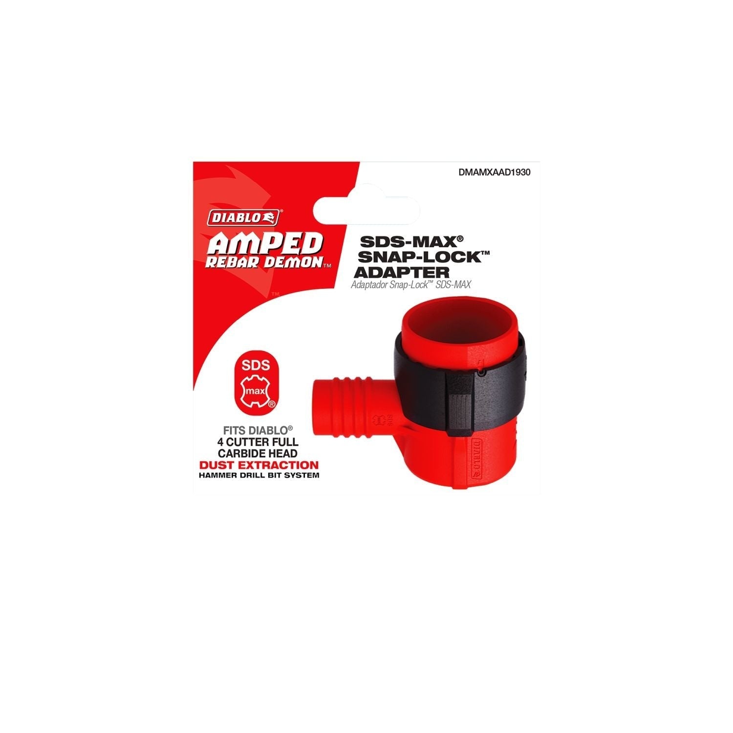 Diablo DMAMXAAD1930 AMPED Rebar Demon SDS-Max Snap-Lock Adapter