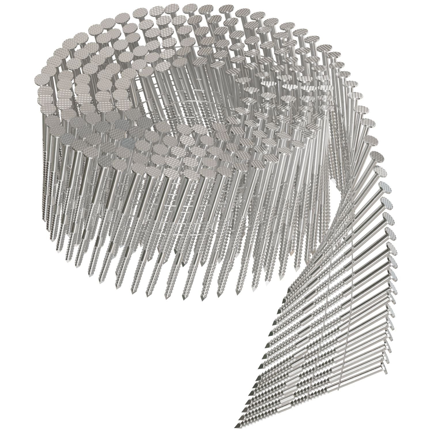 Simpson Strong-Tie S13A225SNBP 15° Wire Coil, Full Round Head, Ring-Shank Siding Nail, 2-1/4-in. Type 304, 900-Pack