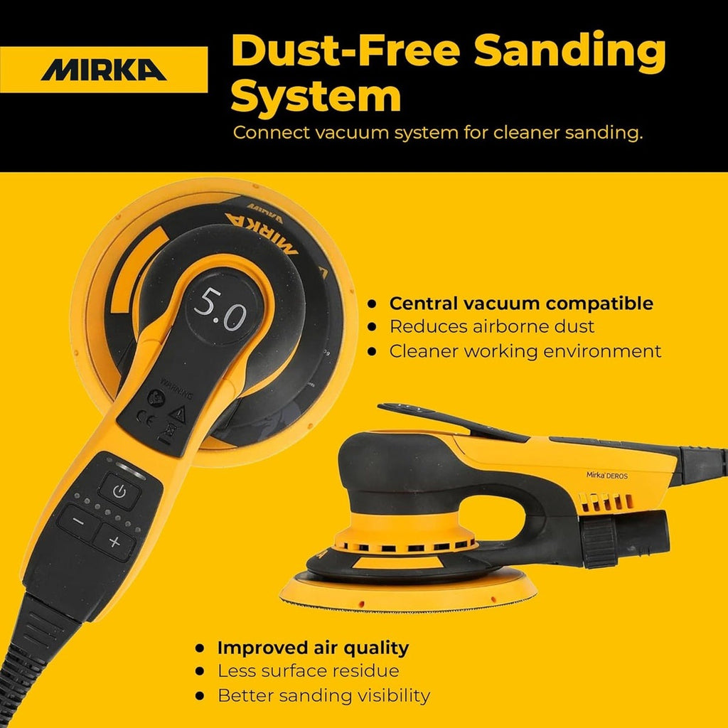 Mirka DEROS II 650 6-in. 110V Corded Random Orbital Sander with Case, 5.0mm Orbit