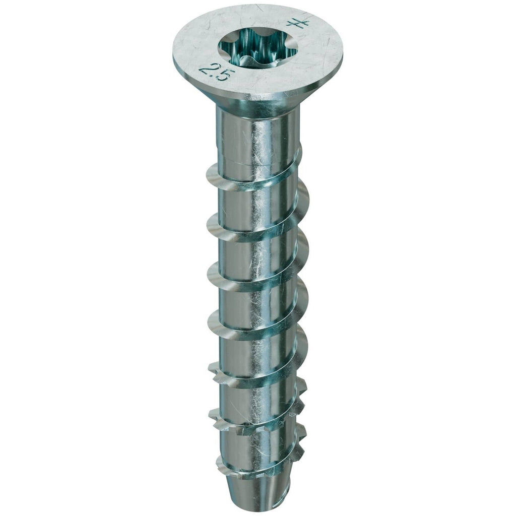 Simpson Strong-Tie THD37212CS Titen HD 3/8-in. x 2-1/2-in. Zinc-Plated Countersunk Head Heavy-Duty Screw Anchor, 50-Pack
