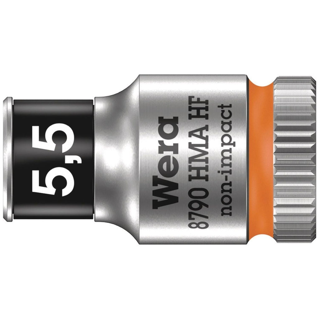 Wera 8790 Hma Hf Zyklop Socket With 1/4-in. Drive With Holding Function, 5.5x23-mm.
