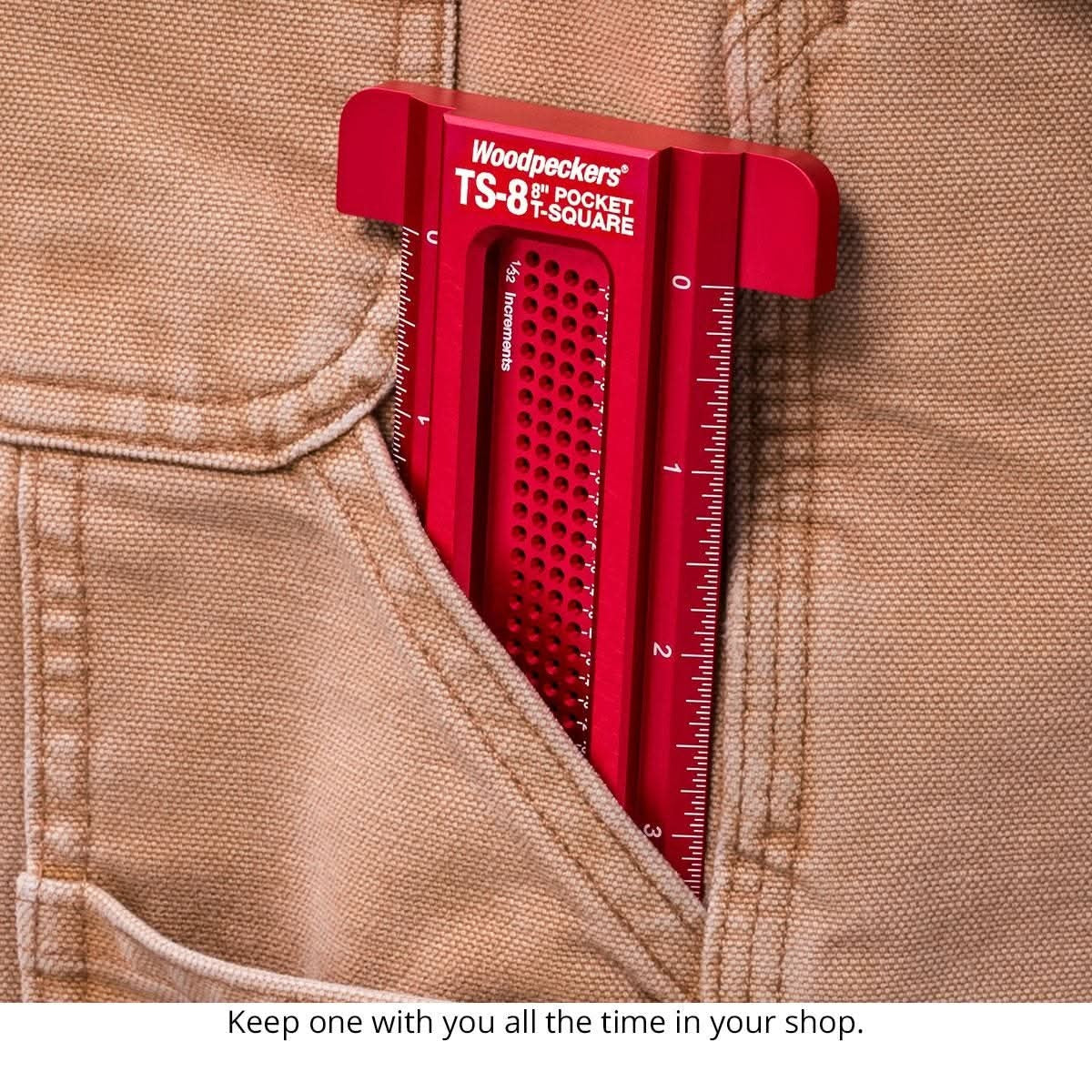 Woodpeckers TS-RI-ISET20 Pocket T-Square Inch Set And Rack-It