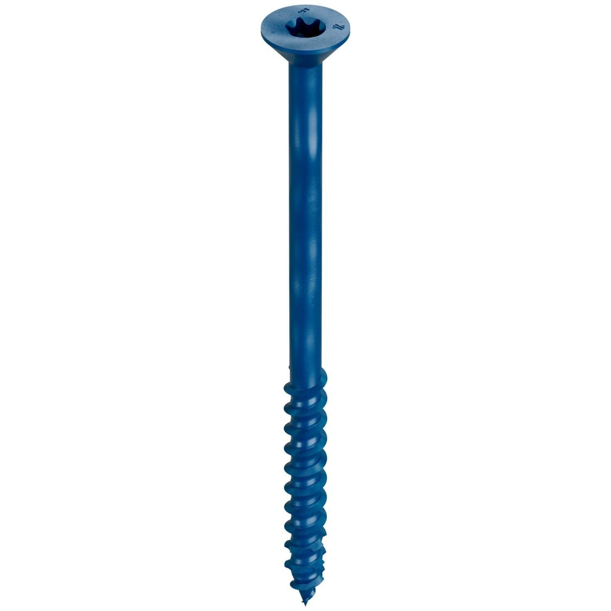 Simpson Strong-Tie TNT25400TFC25 Titen Turbo, 1/4-in. x 4-in. 6-Lobe Flat-Head Concrete and Masonry Screw, Blue, 25-Pack