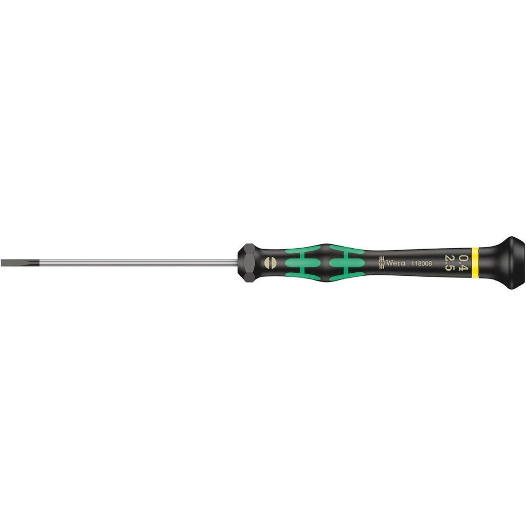 Wera 2035 Screwdriver For Slotted Screws For Electronic Applications, 0.40x2.5x80-mm.