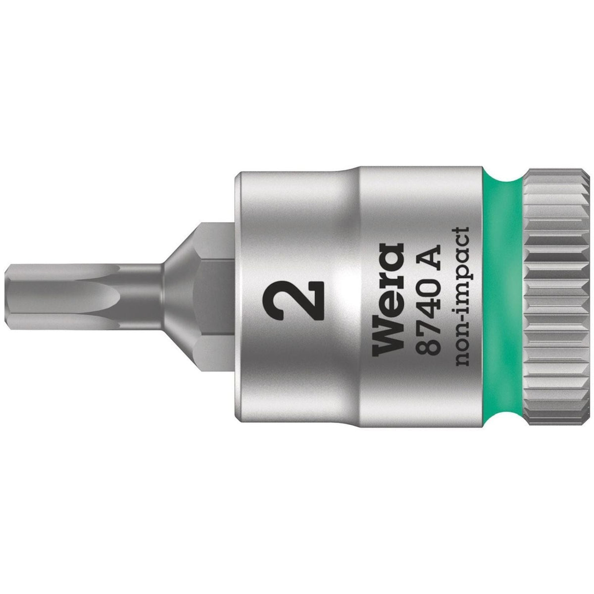 Wera 8740 A Zyklop Bit Socket, 1/4-in. Drive, 2x28-mm.