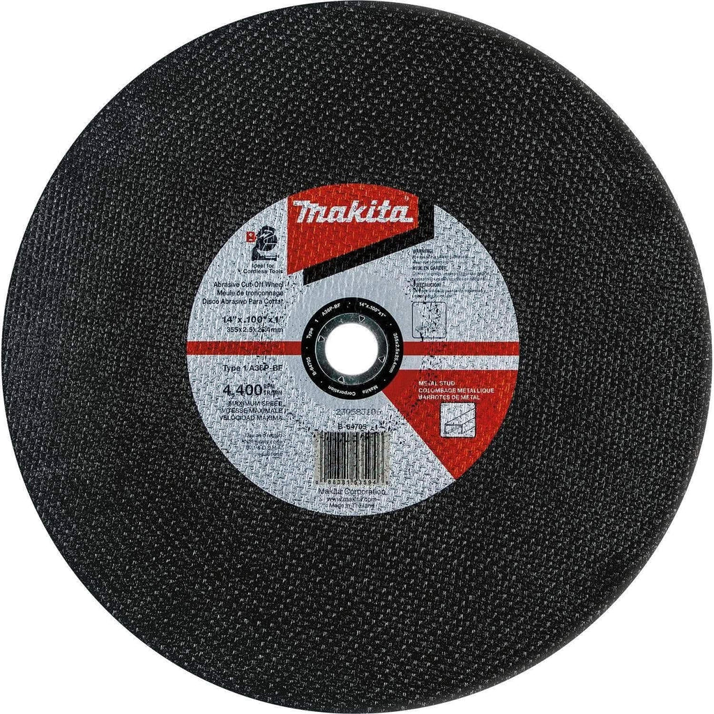 Makita B-64705-5 14" x 3/32" x 1" Abrasive Cut-Off Wheel, 5/pk