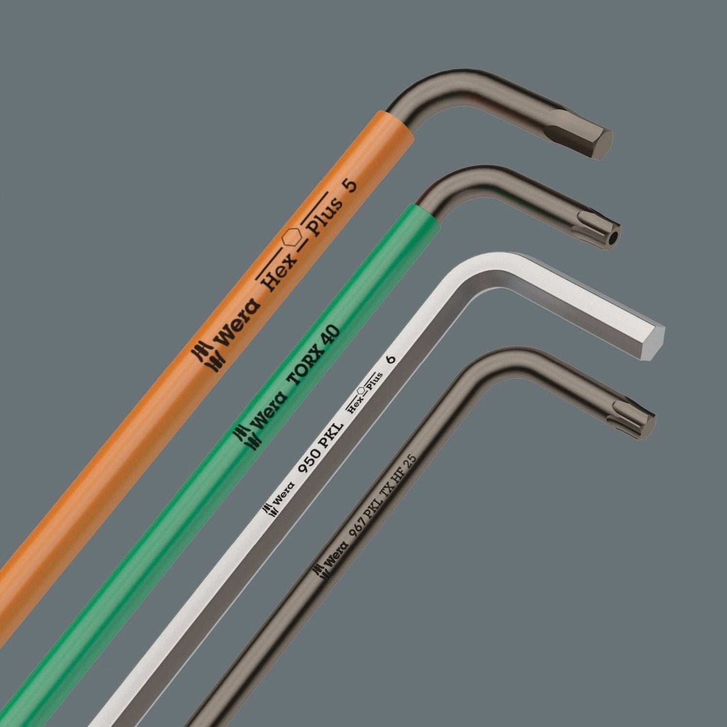 Wera 950 Pks L-Key, Metric, Chrome-Plated, 4x80-mm.