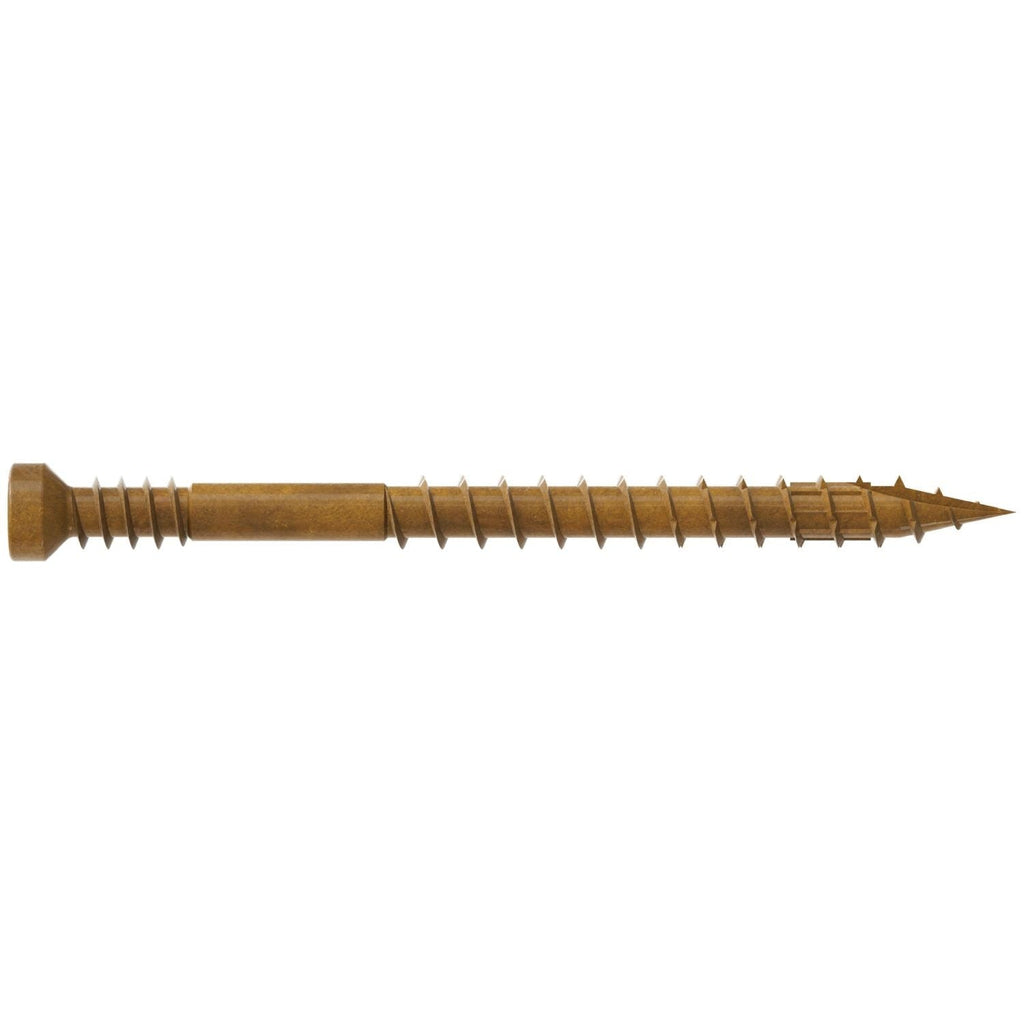 Simpson Strong-Tie FT07200MB Finish Trim Screw, #7 x 2-in. T10, Trim-Head, Quik Guard, Tan, 4000-Pack