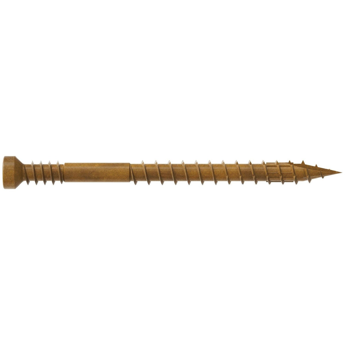 Simpson Strong-Tie FT07200MB Finish Trim Screw, #7 x 2-in. T10, Trim-Head, Quik Guard, Tan, 4000-Pack