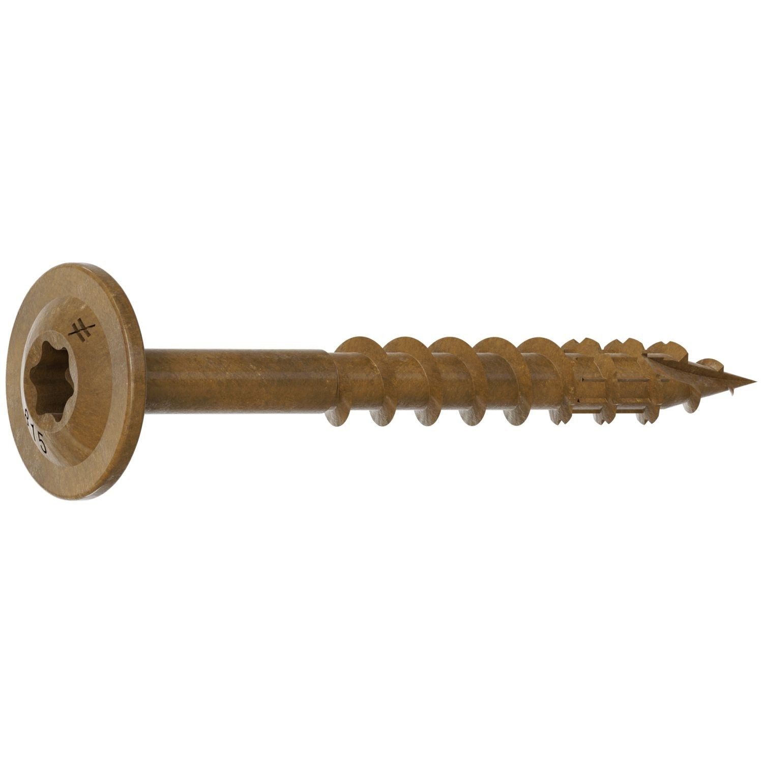 Simpson Strong-Tie CBT08112MB Wafer-Head Construction Screw, #8 x 1-1/2-in. T20, Quik Guard, Tan, 4000-Pack