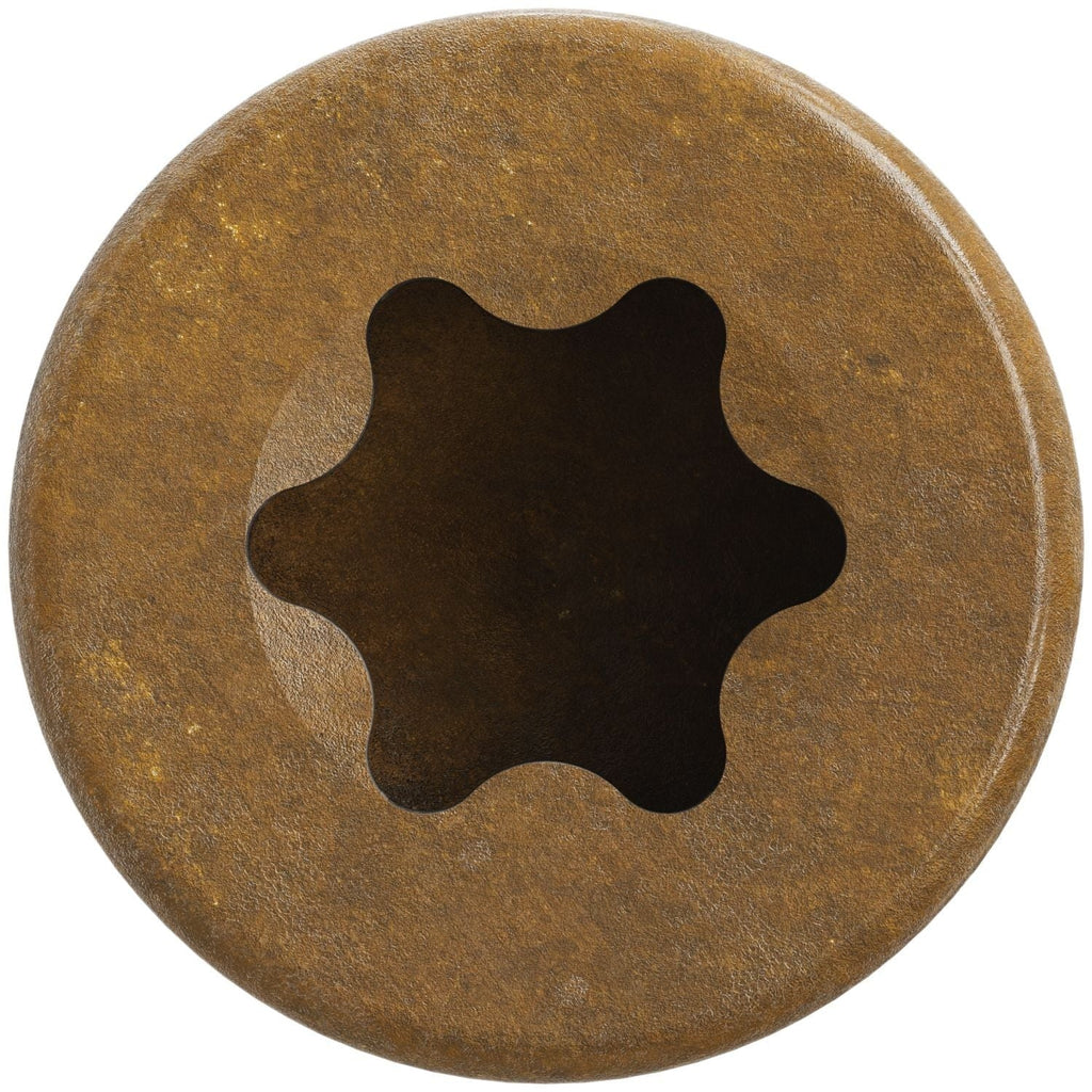 Simpson Strong-Tie FT07212R400 Finish Trim Screw, #7 x 2-1/2-in. T10, Trim-Head, Quik Guard, Tan, 400-Pack