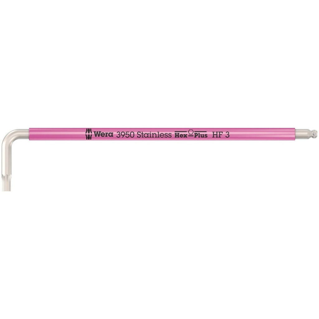 Wera 3950 Spkl Multicolour Hf L-Key, Metric, Stainless Steel, With Holding Function, 3x123-mm.