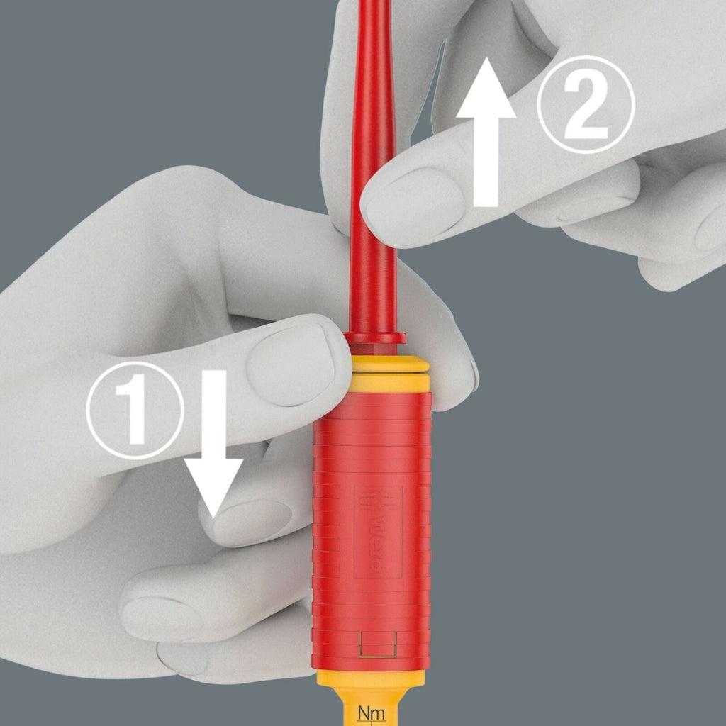 Wera Series 7400 VDE Kraftform Adjustable Torque Handle (0.3-3.5 Nm), 7440 Vdex0.3-1.2 Nm