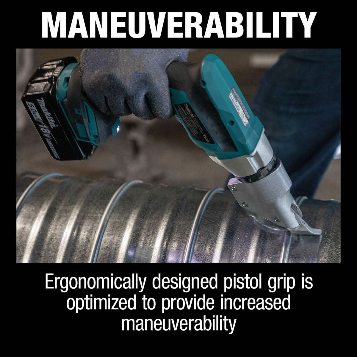 Makita XSJ04T 18V LXT Lithium-Ion Brushless Cordless 18 Gauge Offset Shear Kit (5.0Ah)