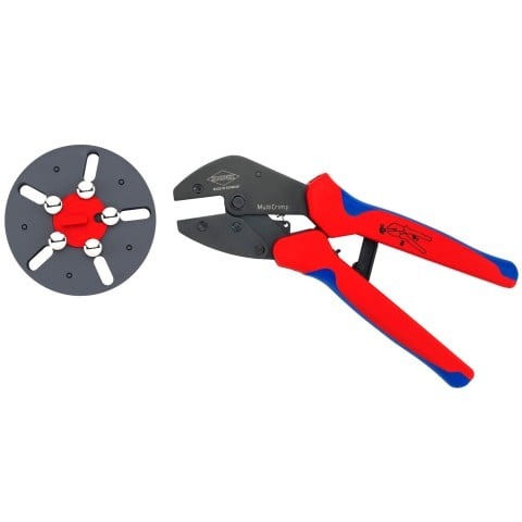 Knipex 9-1/4-in. MultiCrimp Crimping Pliers, Empty Magazine (97 33 LE)
