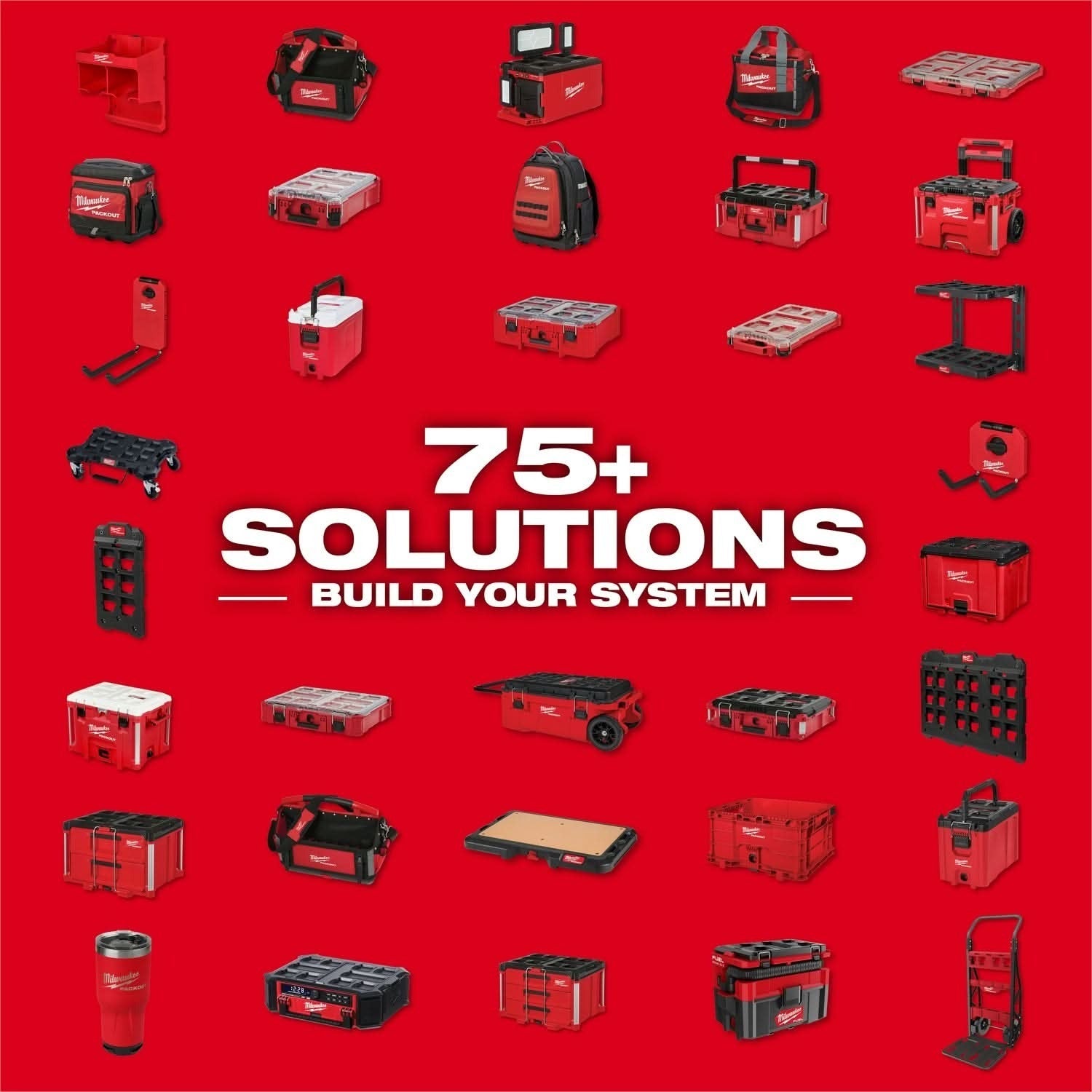 Milwaukee 48-22-8444 PACKOUT 4-Drawer Tool Box + 48-22-8431 PACKOUT Low-Profile Organizer
