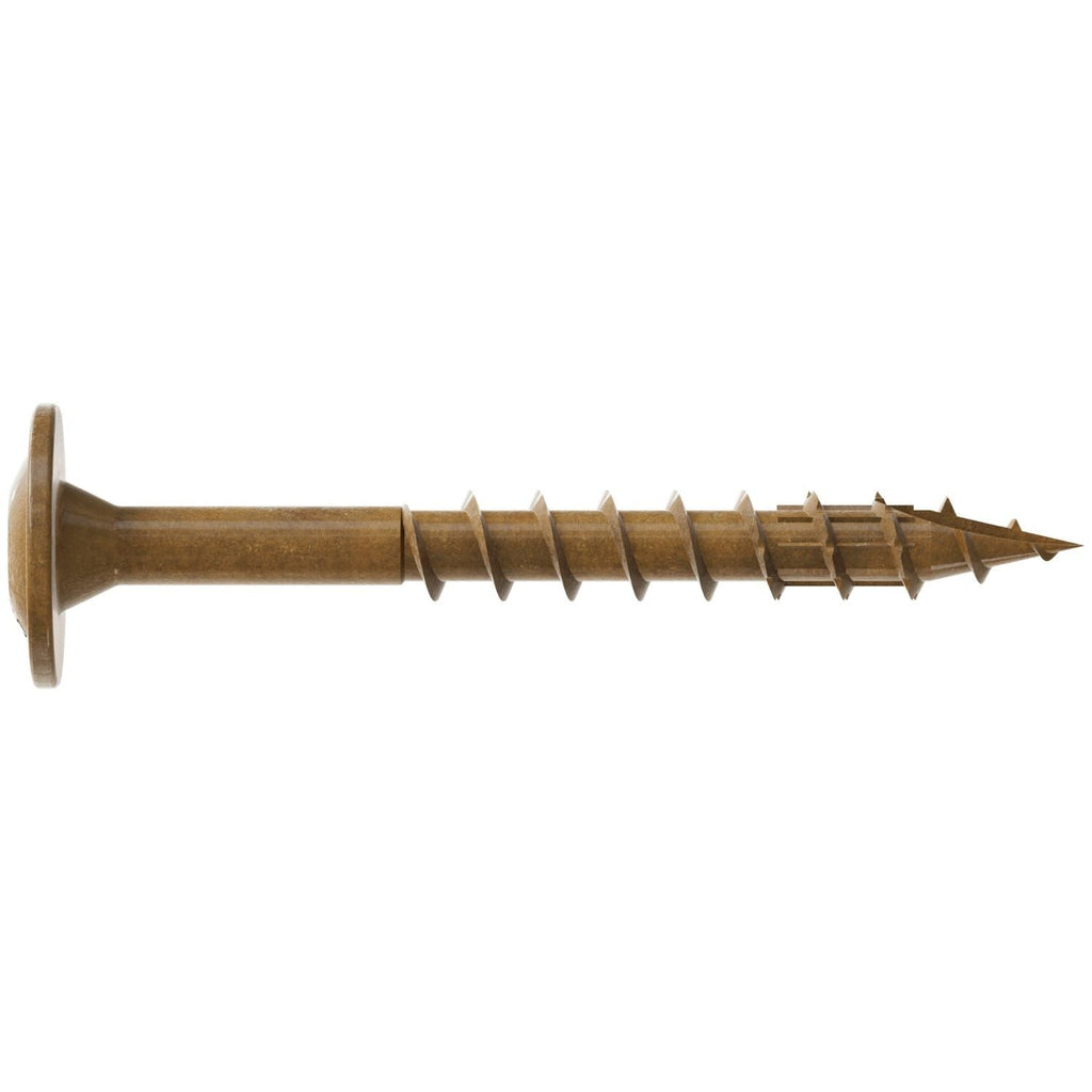 Simpson Strong-Tie CBT08112R300 Wafer-Head Construction Screw, #8 x 1-1/2-in. T20, Quik Guard, Tan, 300-Pack