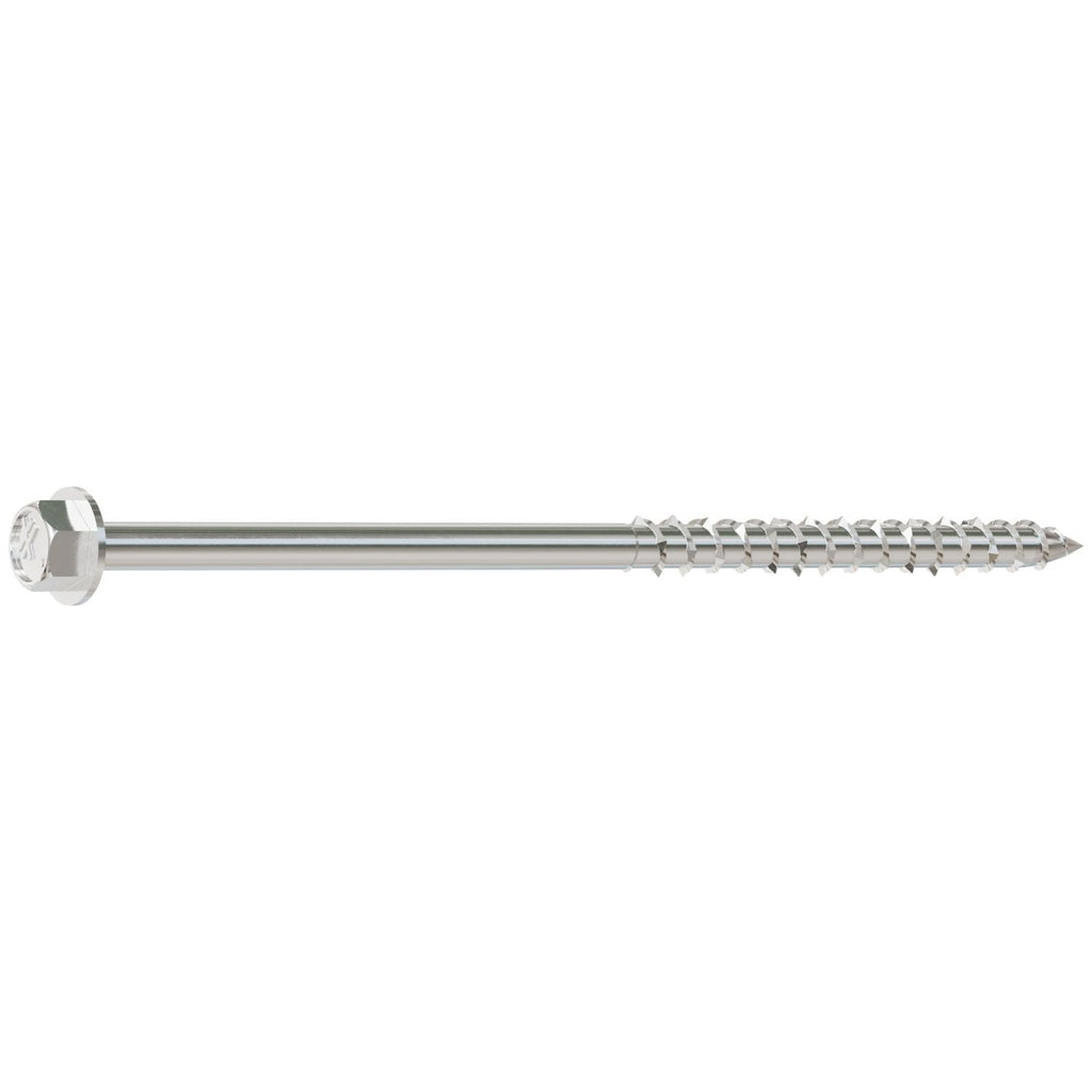 Simpson Strong-Tie SDWH19500SS-R100 Strong-Drive SDWH TIMBER-HEX SS Screw, 0.185-in. x 5-in. 5/16 Hex, Type 316, 100-Pack