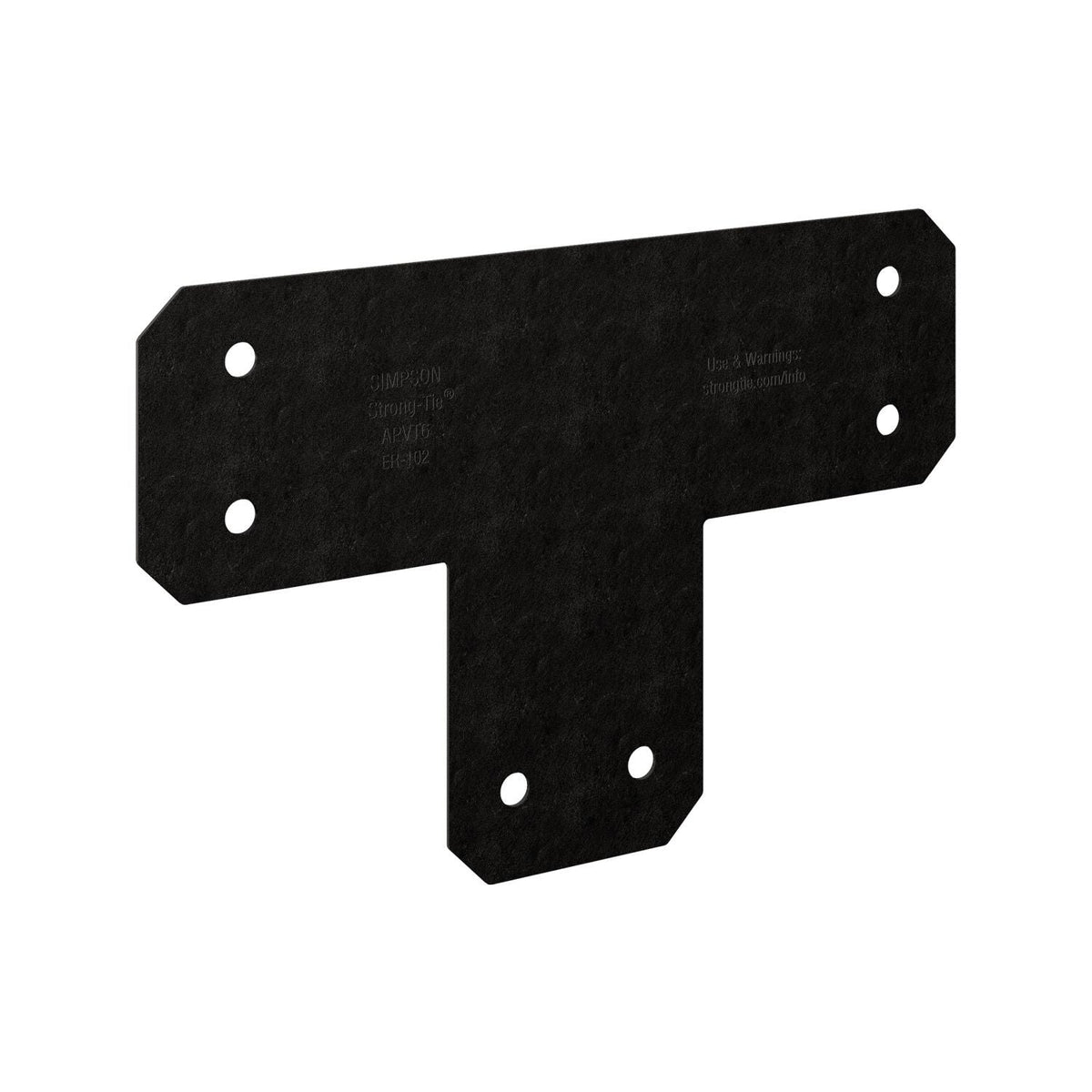 Simpson Strong-Tie Outdoor Accents Avant Collection ZMAX, Black Powder-Coated T Strap for 6x6 (APVT6)