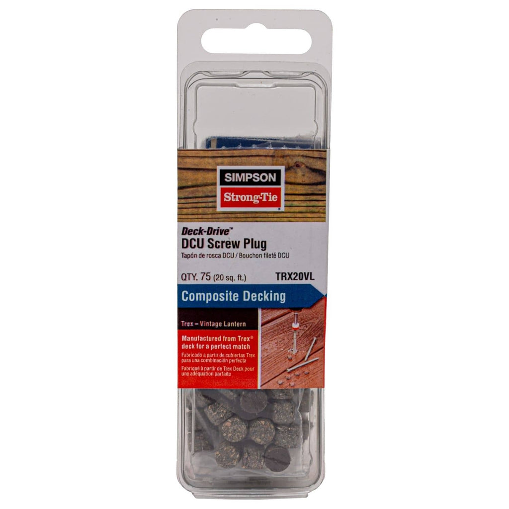 Simpson Strong-Tie TRX20VL Deck-Drive DCU Screw Plug, Trex Vintage Lantern, 75-Pack