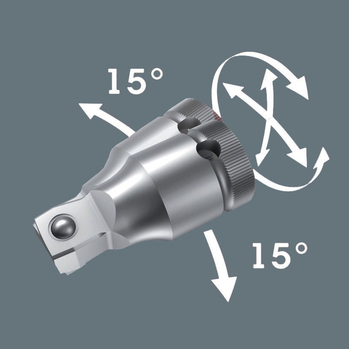 Wera 8794 B Zyklop Wobble Extension, 3/8", 3/8-in.x76-mm.