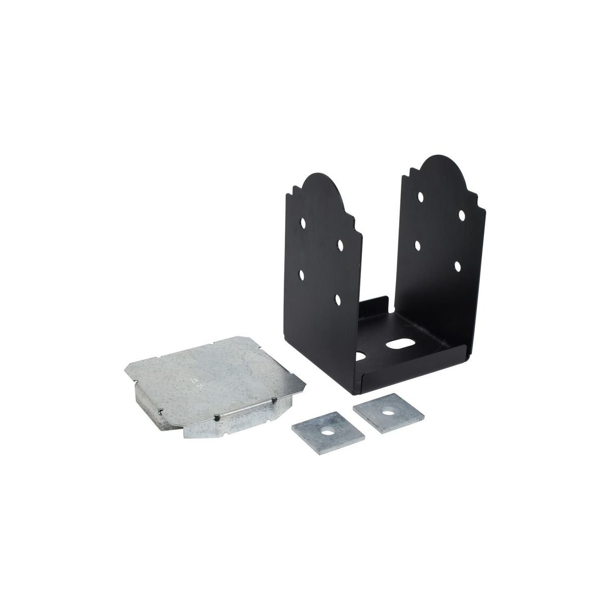 Simpson Strong-Tie Outdoor Accents Mission Collection ZMAX, Black Powder-Coated Post Base for 8x8 Rough (APB88R)
