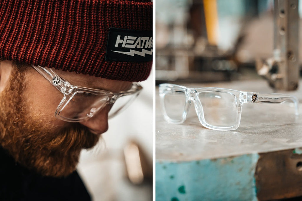 Heat Wave VISE Z87 Vapor Clear Frame Tuff-Tec Clear Lens Sunglasses