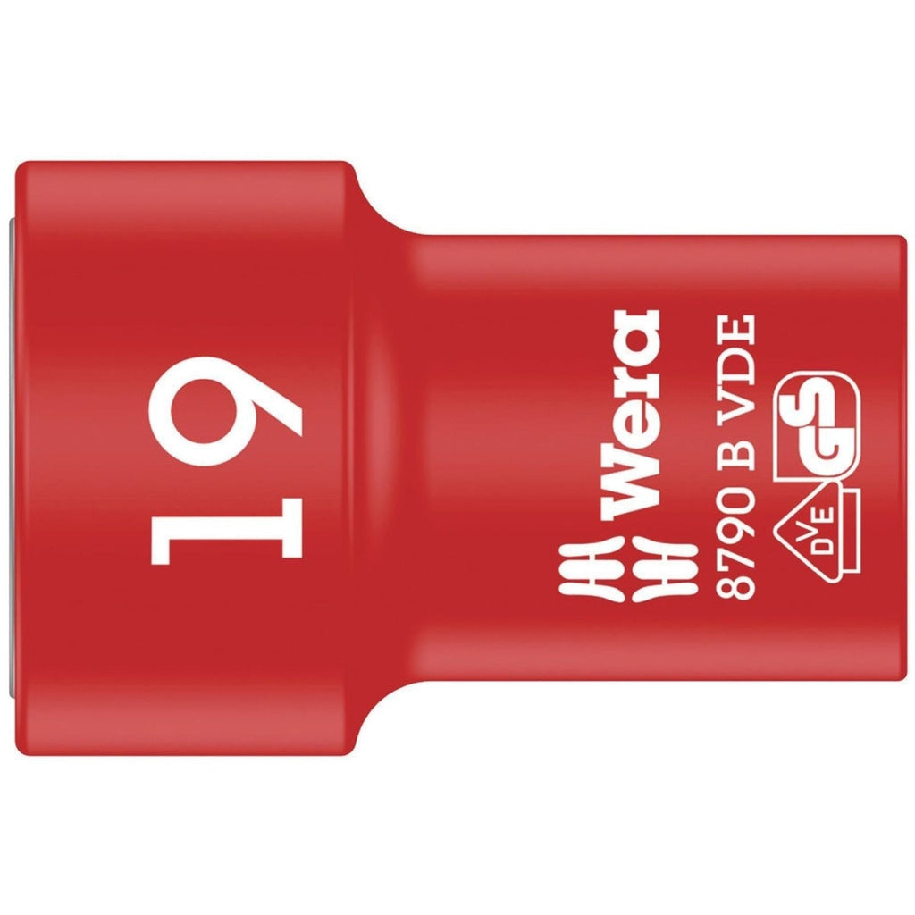 Wera 8790 B VDE Zyklop 3/8-in. Socket, Insulated, 19x46-mm.