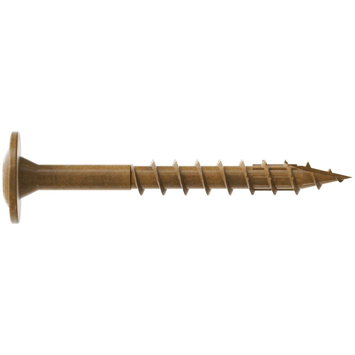 Simpson Strong-Tie CBT08112R100 Wafer-Head Construction Screw, #8 x 1-1/2-in. T20, Quik Guard, Tan, 100-Pack