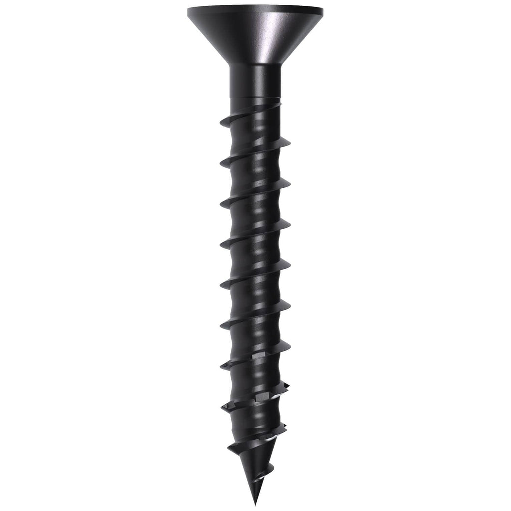 Simpson Strong-Tie TNTBL25134TF Titen Turbo, 1/4-in. x 1-3/4-in. 6-Lobe Flat-Head Concrete and Masonry Screw, Black, 100-Pack