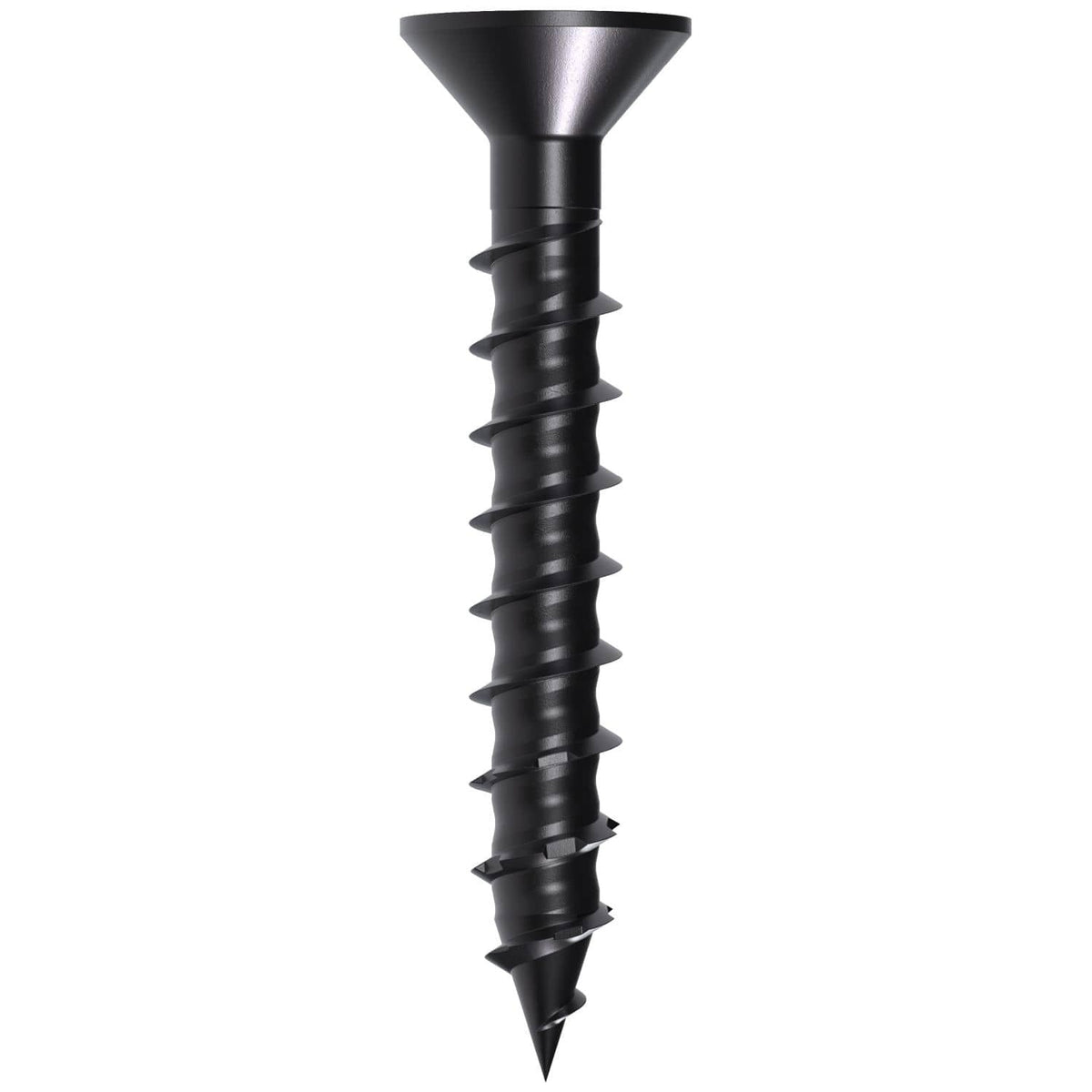 Simpson Strong-Tie TNTBL25134TF Titen Turbo, 1/4-in. x 1-3/4-in. 6-Lobe Flat-Head Concrete and Masonry Screw, Black, 100-Pack
