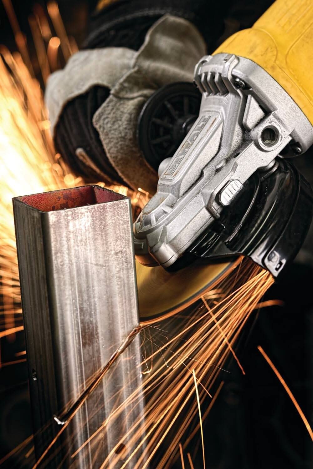 DeWalt DWE4120FN Corded 4-1/2 IN. - 5 IN. Flat Head Paddle Switch Small Angle Grinder with No Lock-On