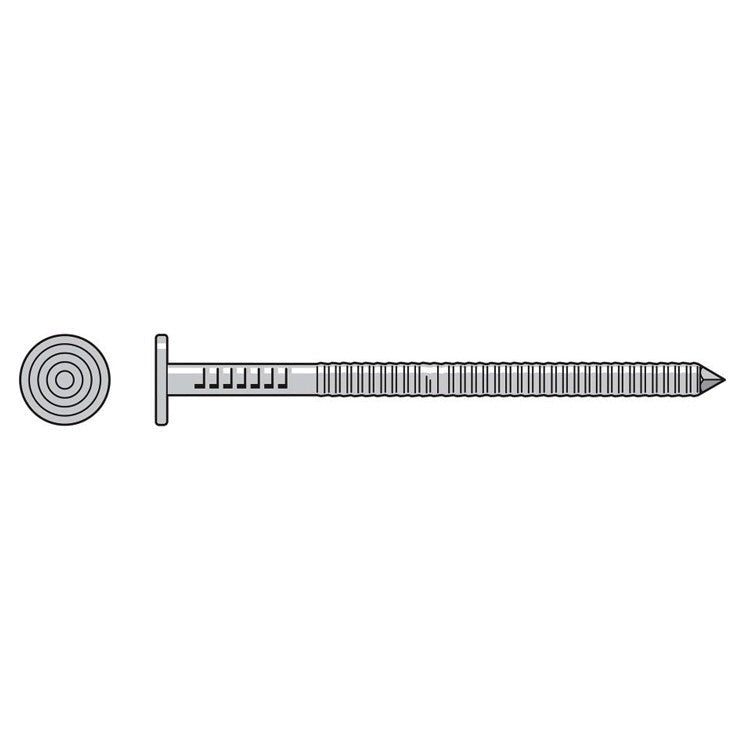 Simpson Strong-Tie T5KR5B Premium Siding Nail, 1-3/4-in. x 5/32-in. Head Dia., Type 316 Stainless Steel, 25-lb.