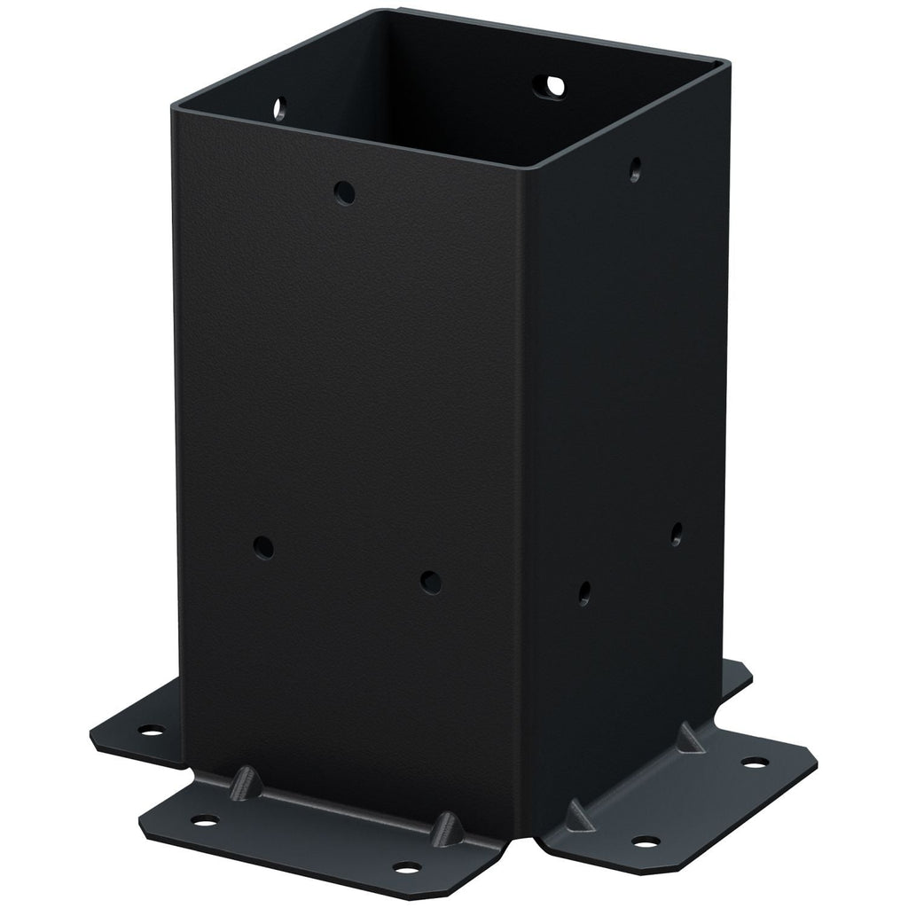 Simpson Strong-Tie SAGE-B44-KT2 Outdoor Accents Sage System Black Powder-Coated Post Base for 4x4 with Screws, 2-Pack