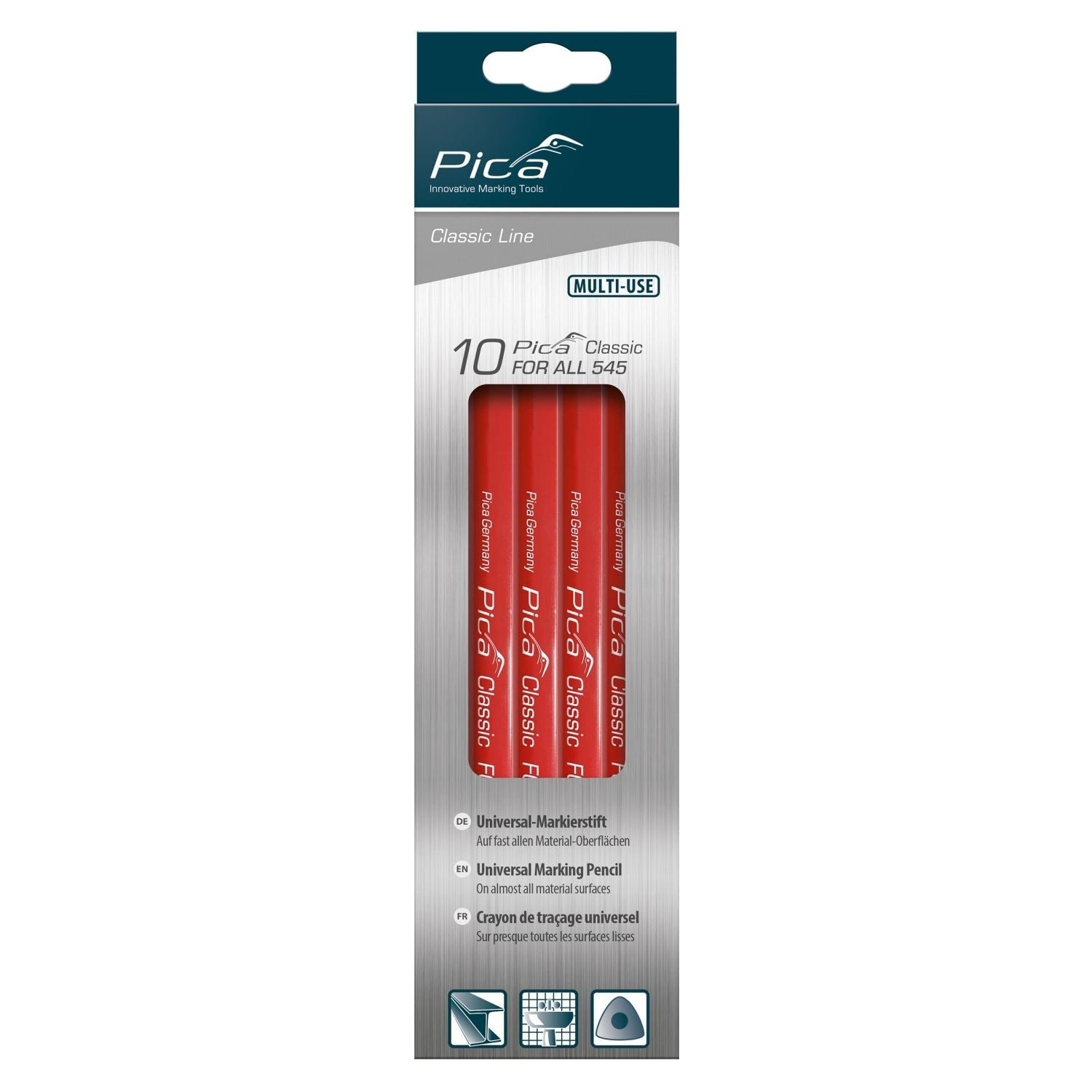 Pica 545/24-10 Classic Line Universal Pencil, 10-Pack