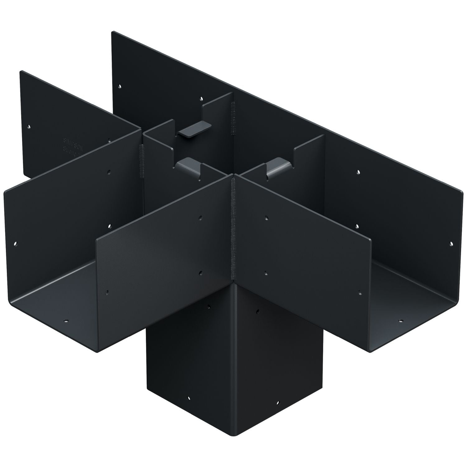 Simpson Strong-Tie SAGE-T66-KT1 Outdoor Accents Sage System Black Powder-Coated Middle-T Connector for 6x6 with Screws