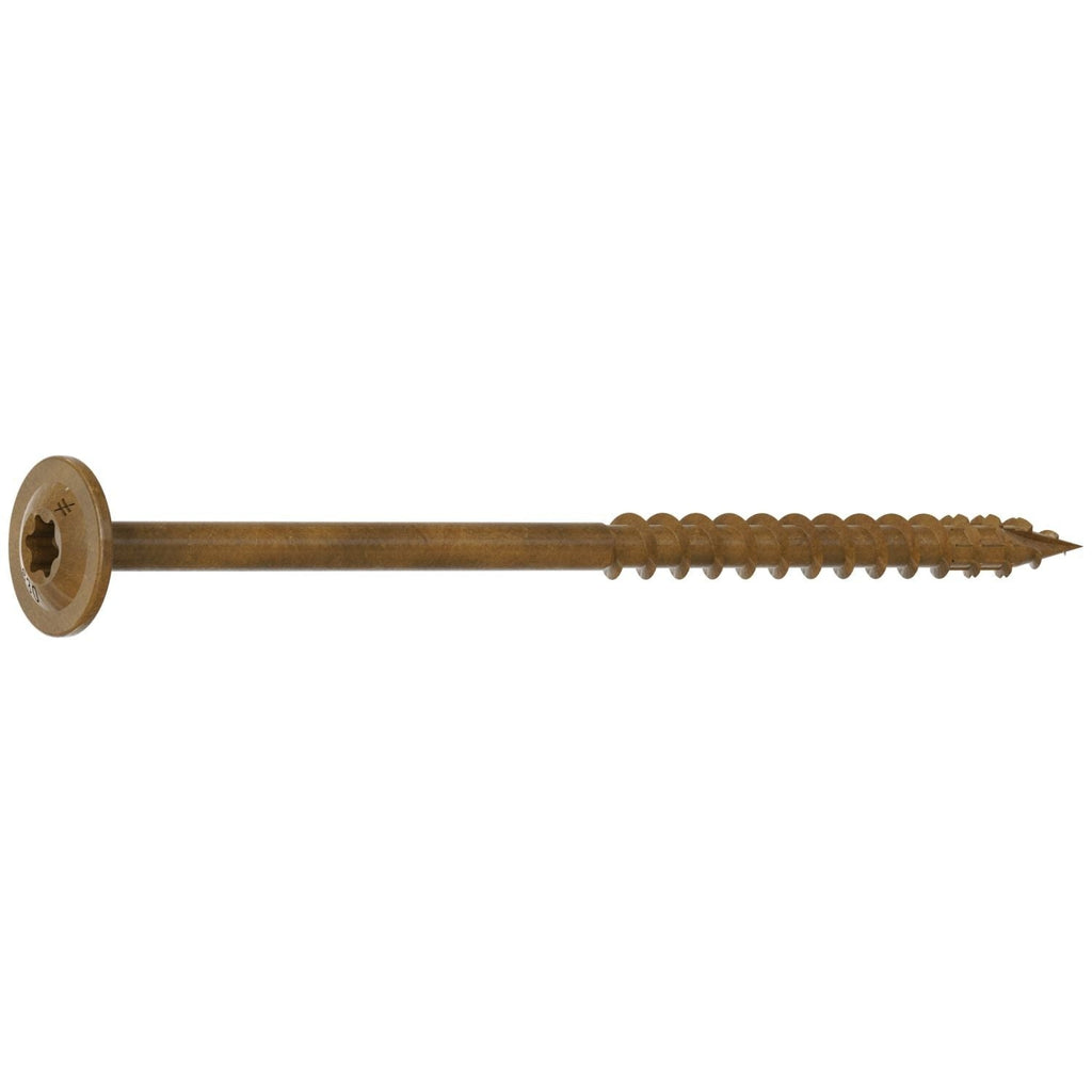 Simpson Strong-Tie CBT08300MB Wafer-Head Construction Screw, #8 x 3-in. T20, Quik Guard, Tan, 1500-Pack